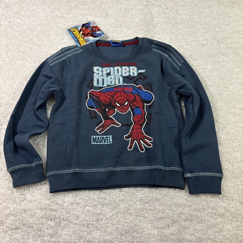 The Amazing Spider Man Blue sweat suit For Boys Size 10 - Picture 8 of 10
